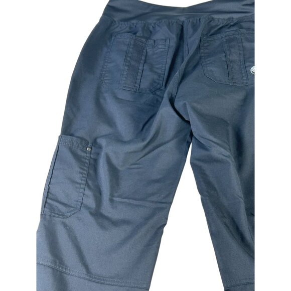 Purple Label Yoga by Healing Hands Pants Black Women's XST Stretch Scrubs Cargo - Picture 9 of 14